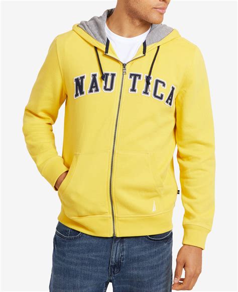 Lyst Nautica Full Zip Logo Hoodie Created For Macys In Yellow For Men