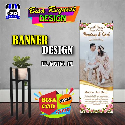 Spanduk Banner Prewedding Pernikahan Akad Bagus Indah Murah Lazada