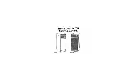 broan 1051 trash compactor owner's manual
