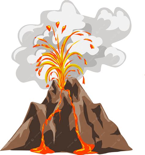 ثوران بركان Clipart بركان حمم بركانية الانفجارات Png والمتجهات