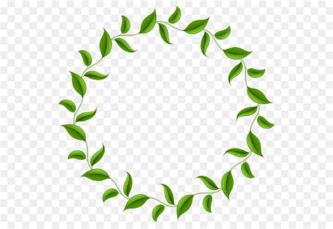 Tea Leaf Circle Wreath Clip Art Green Circle Border Vector 14901416