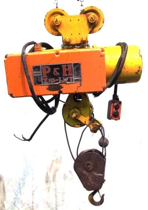Connection to festooned cable systems. P&H ZIP LIFT HARNISCHFEGER CABLE HOIST TYPE AA2, 500 LB, W ...