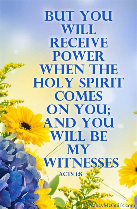 Bible Verse Acts 18 But You Will Receive Power When The Holy Spirit