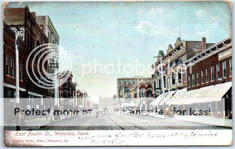 Waterloo Iowa Postcard East Fourth Street Downtown Scene W 1907