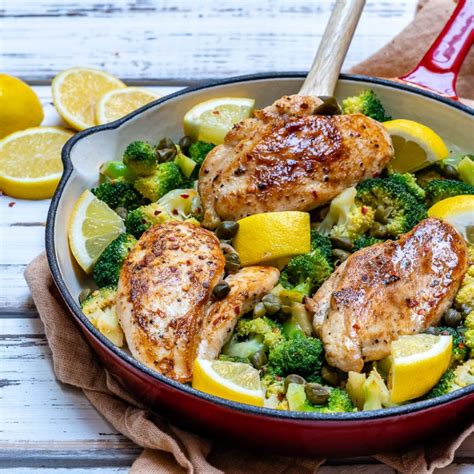 lemony chicken broccoli skillet meal for clean eating success recipe clean dinner recipes