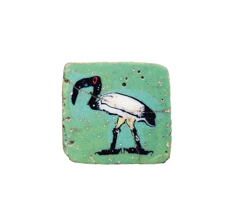 An Egyptian Mosaic Glass Ibis Inlay