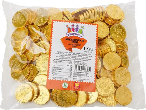 Milk Chocolate Coins 1kg Bag Approx 135 Uk Grocery