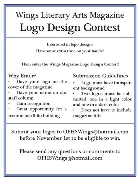 Logo Design Contest Flyer By Ophswings Issuu
