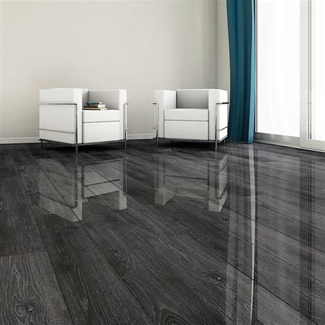 Are you really wanting to dive into laminate flooring but overwhelmed with all the possibilities? high gloss laminate flooring varnished grey gloss wooden ...