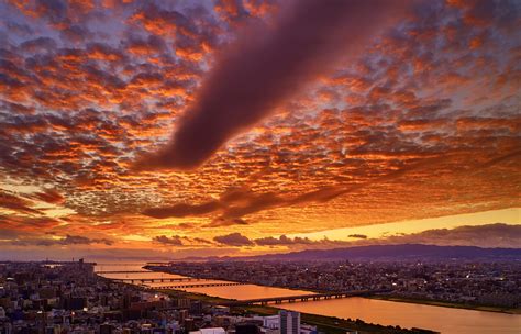 Flickrpnaci8p Osaka Japan Osaka Sunset From Umeda City