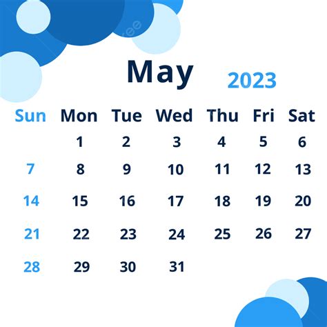 May 2023 Calendar May Calendar May Monthly Calendar Png Transparent