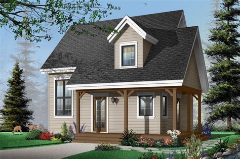 House plan with covered terrace three bedrooms open planning large windows modern minimalist architecture. Cottage Style House Plan - 2 Beds 2 Baths 1200 Sq/Ft Plan ...