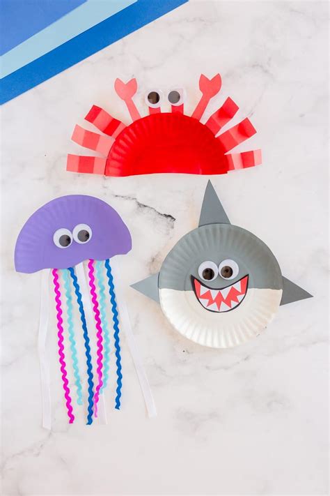 Paper Plate Ocean Animals Made To Be A Momma