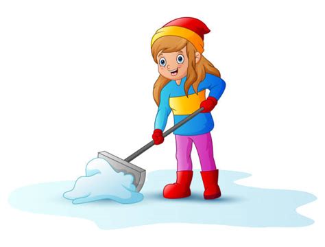 People Shoveling Snow Illustrations Royalty Free Vector Graphics