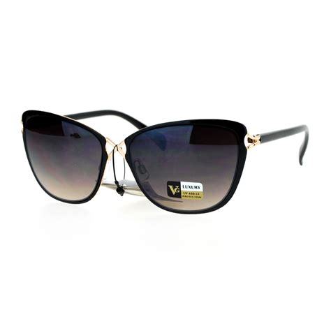 Sa106 Womens Designer Metal Oversize Cat Eye Sunglasses Ebay
