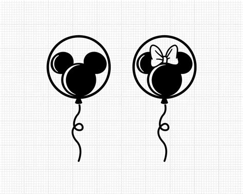 Mickey Mouse Balloon Svg Minnie Mouse Balloons Svg Disney Inspire The