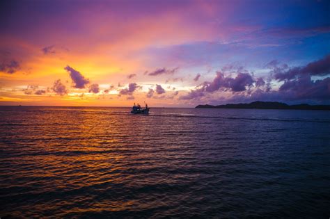 Wallpaper Sunlight Colorful Sunset Sea Bay Water Shore Sky
