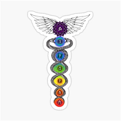Kundalini Serpent Rising Chakra Sticker For Sale By SomaValley
