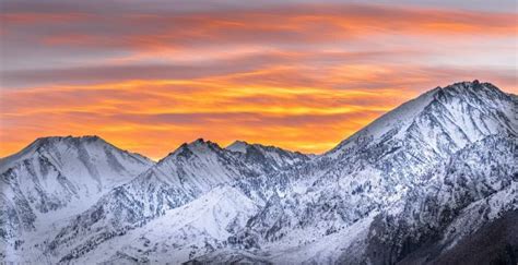 Desktop Wallpaper Sunset Mountains Peak Sky Nature Hd Image