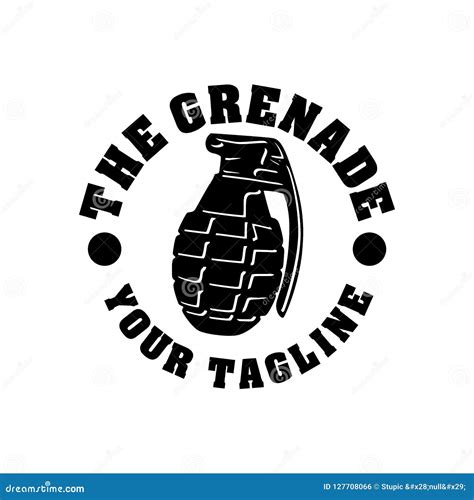 Creative Grenade Logo Design Vector Art Logo Stock Vector