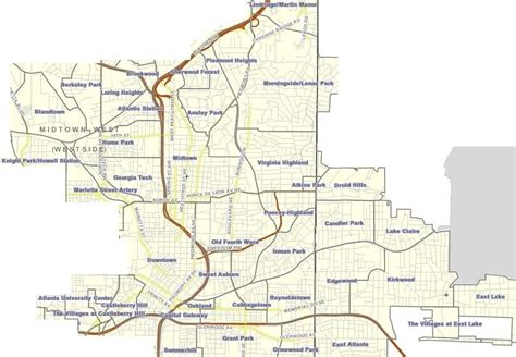 Neighborhoods In North Central Atlanta The Neighbourhood City Maps