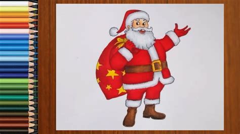 Christmas Drawing Santa How To Draw Santa Claus Step By Step Santa