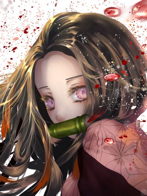 768x1024 Nezuko Kamado Kimetsu No Yaiba Art 768x1024 Resolution