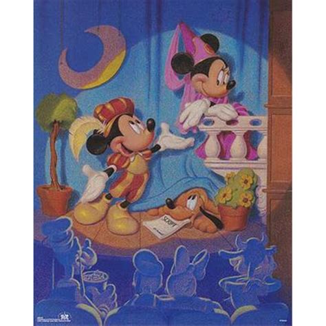 4 Disney Prints Mickey Mouse Movie Stage Play Art
