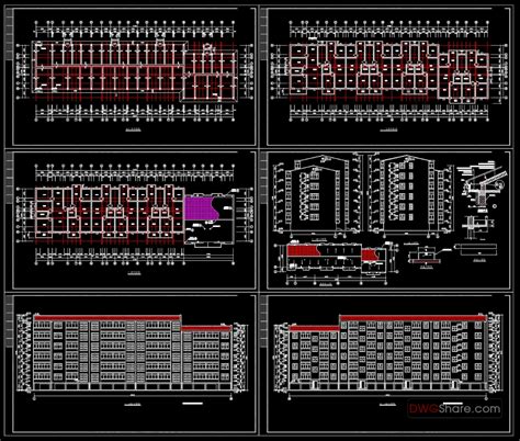 Floors Hotel Elevations And Layout Plan AutoCAD File DWG Hotel Plan Cad Blocks Autocad