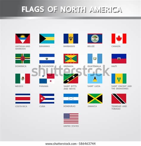 Flags North America Stock Vector Royalty Free 586463744 Shutterstock