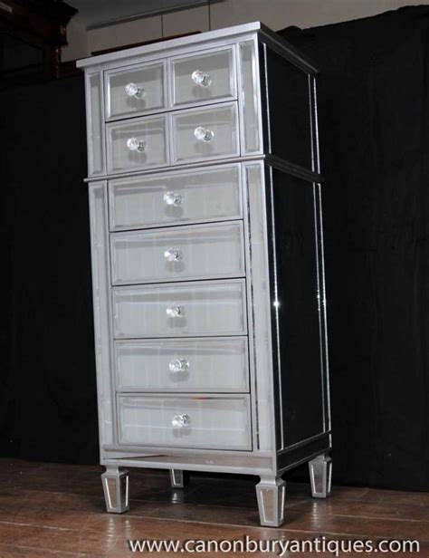 A tallboy is a great storage option for towels, jumpers or anything else that needs to be kept in drawers! Art Deco Mirror Chest Drawers Tall Boy Mirrored Furniture