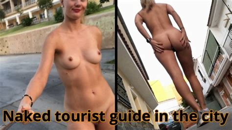 Naked Tourist Guide In The City Iviroses Exhibitionist Public Nudit