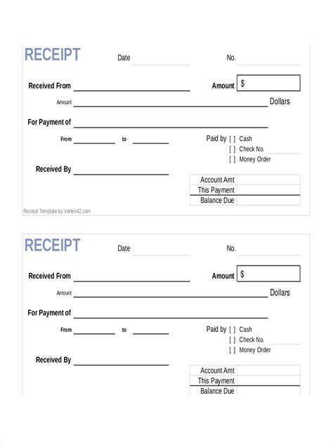 The photocopy of the psc enables the passport service to authenticate an applicant's identity by verifying their details against the single customer view (scv). Printable Receipt Template - Database - Letter Templates