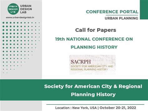 19th National Conference On Planning History Society For American