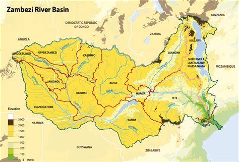 Map of the zambezi river basin. Study tour to Zimbabwe - how to combine your travel with conservation and offsetting your ...