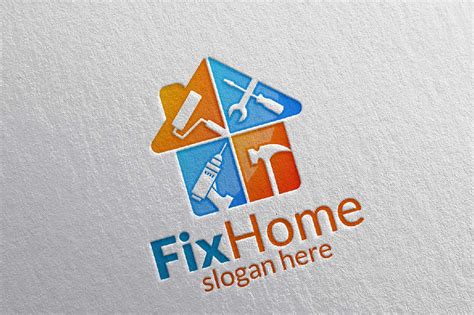 Real Estate Logo Fix Home Vector Logo Design Suitable For Architecture