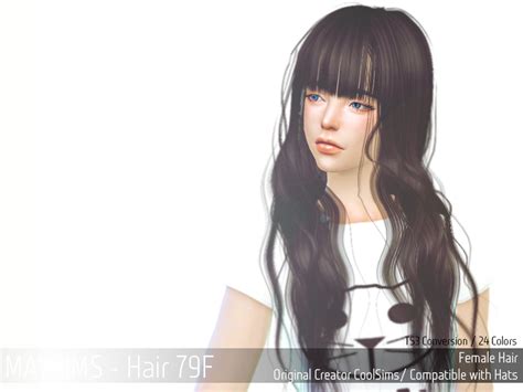 Ts4 Hair79f For Female Compatible With Hats Maysims