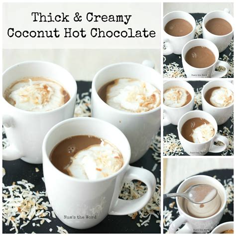 thick and creamy coconut hot chocolate
