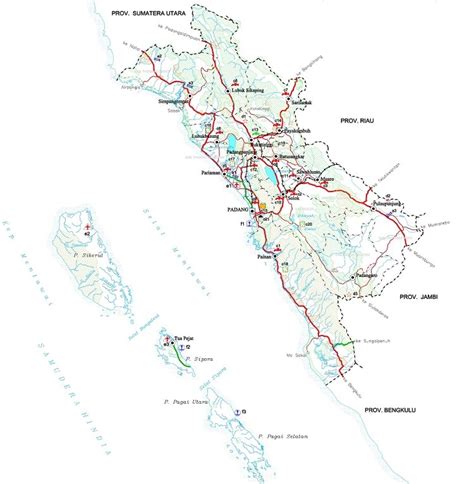 Peta Sumatera Barat Hd Lengkap Per Kabupaten Dan Keterangannya