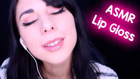 ASMR Lip Gloss Plumping And Mouth Sounds Close Up Whisper LipGloss