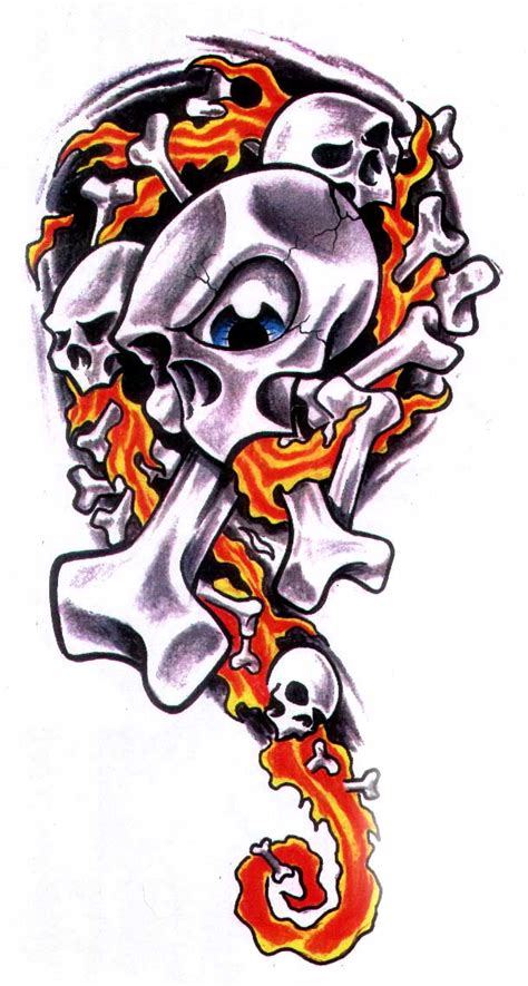 Tattoo Pictures And Tattoo Designs Flaming Skull 2