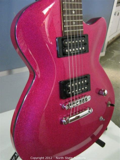 Daisy Rock 6 String Electric Guitar Atomic Pink Sparkle Antiques