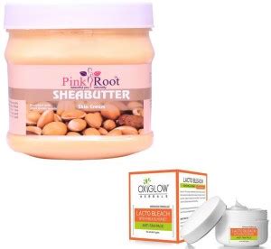 PINKROOT SHEA BUTTER CREAM 500GM WITH OXYGLOW LACTO BLEACH 50GM Price