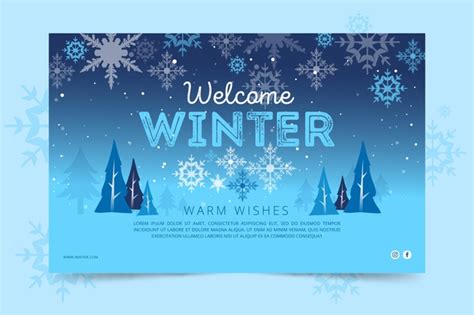 Premium Vector Winter Banner Template