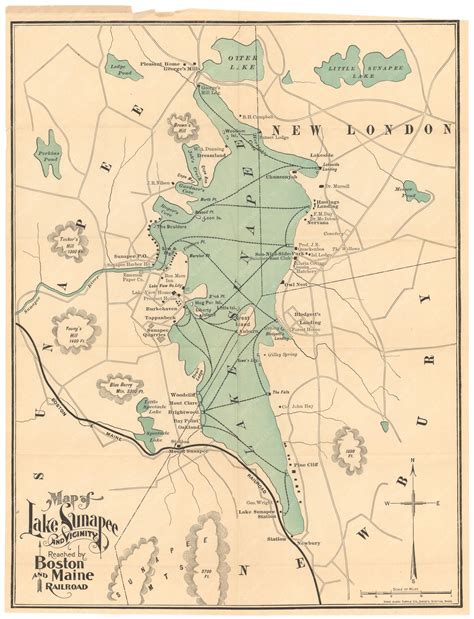 Lake Sunapee And Vicinity New Hampshire 1901 Wardmapsts By