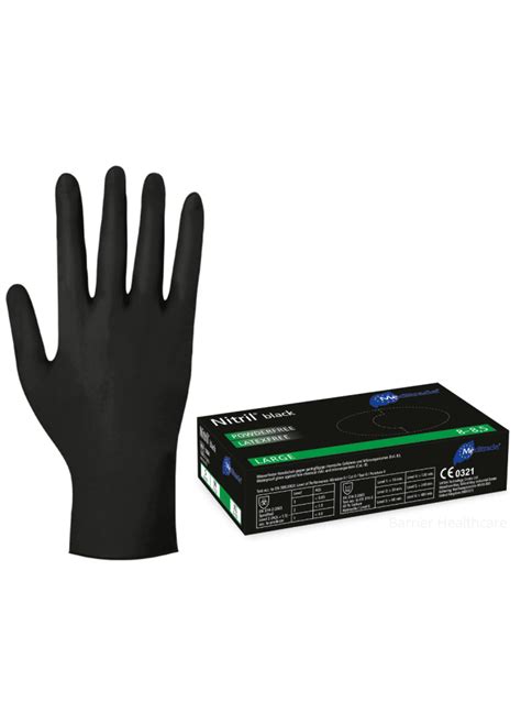 Black Nitrile Gloves Barrier Healthcare