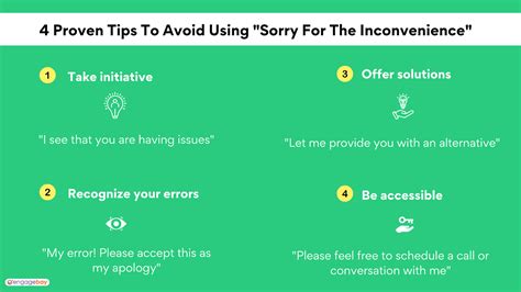 Tips Templates To Avoid Using Sorry For The Inconvenience