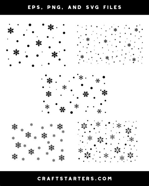 Falling Snow Clip Art Black And White