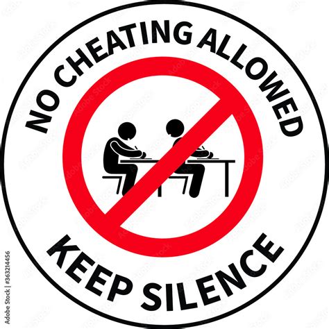 No Cheating Zone Do Not Cheat In The Exam Hall Degree At Risk Allowed
