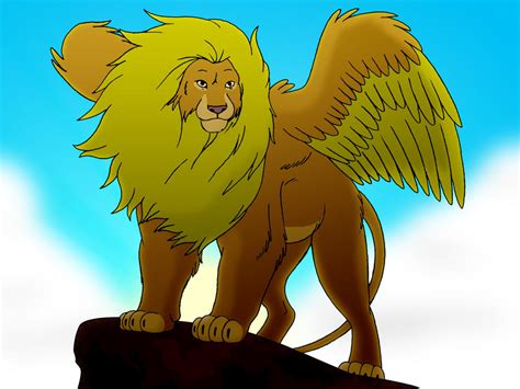 Winged Lion By Retrouniverseart On Deviantart